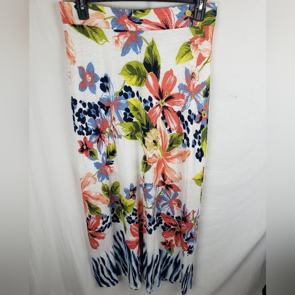 Tommy Bahama White Floral Maxi Skirt Sz M - Picture 3 of 9